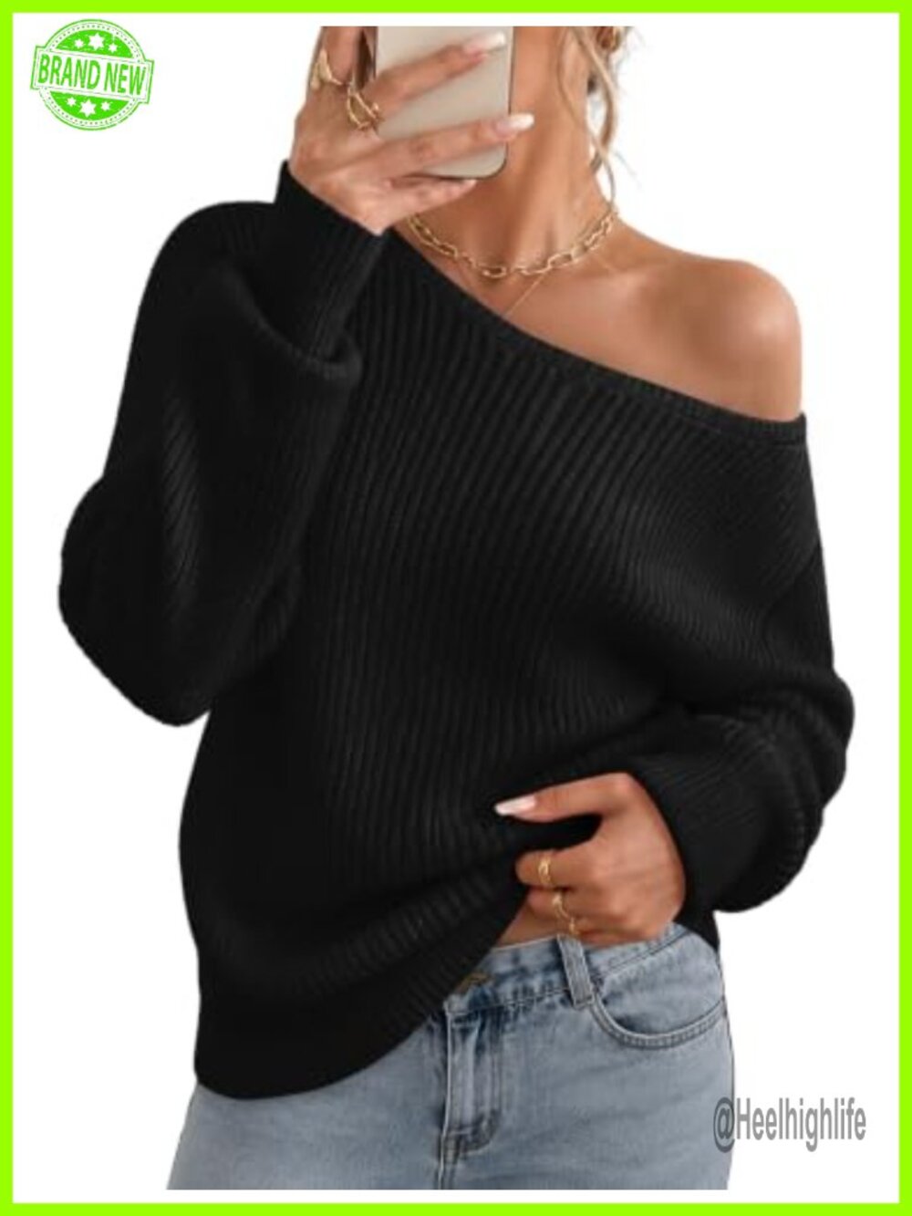 Sipaya Women's Off Shoulder Sweater Long Sleeve Pullover
